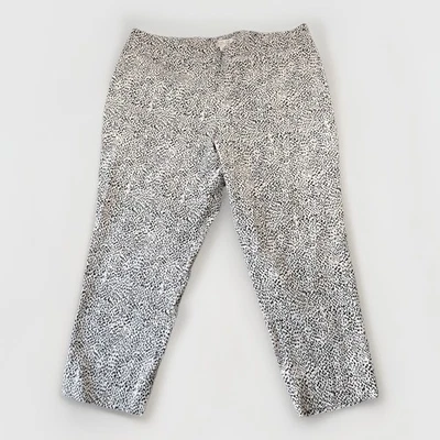 Pantalones cortos Rachel Zoe para mujer 20W blancos negros con estampado animal minimalista Foto 1 de 4