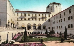 Postcard California Monterey Hotel Del Monte 1930s Hand-colored MINT - Picture 1 of 2