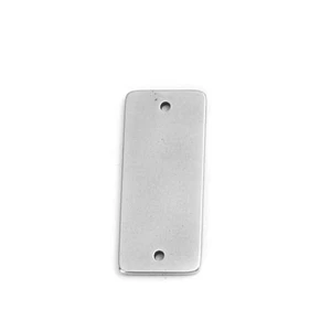 Colgantes conectores de dijes de grabado de barra rectangular de acero inoxidable de 5 piezas - Imagen 1 de 3