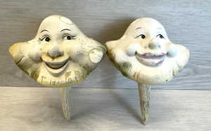 Anthropomorphic Polka Dot Mushroom Garden Potted Plant Figures - Picture 1 of 12