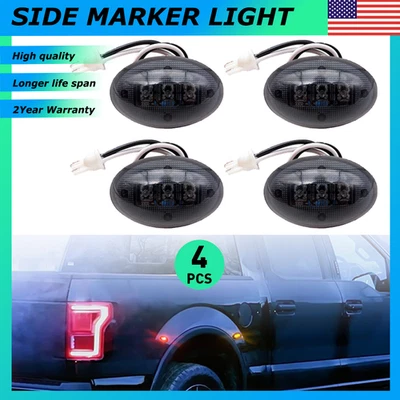 Lámpara de luz lateral LED ahumada para camioneta Ford F350 F450 F550 Super Duty 1999-2010 Foto 1 de 4