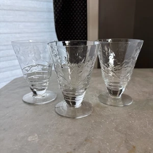 Vintage Berg Sharpe "Mansfield" Saft, Cocktail, i-T, & h20 Kristall 3er Set - Bild 1 von 9