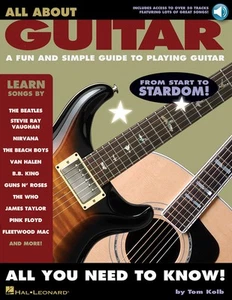 All About Guitar Lessons Learn to Play Music Hal Leonard Tab Book Online Audio - Picture 1 of 1