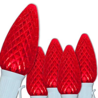 OptiCore C9 Commercial LED Shatterproof Christmas Lights, White Wire 25ft - Image 1 of 4