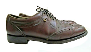 Vintage FootJoy Herren Metal Spikes Golfschuhe Gr. 8 A (EUR 41) 56937 Braun - Bild 1 von 7