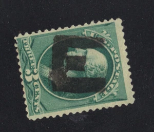 US #207 Used 3c Wash Cole # Le-20 SOTN "H" Fancy Cancel Horicon & Portage RPO - Bild 1 von 3