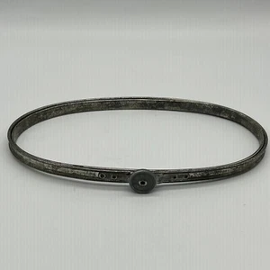 Vtg Oval 9” Metal Cork Lined Hand Embroidery Hoop Tension Wheel Queen Duchess - Picture 1 of 19