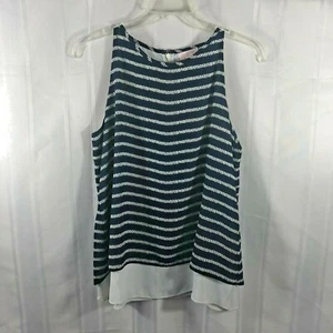 Blusa sin mangas St. Tropez azul y blanca para mujer talla: S a rayas cuello redondo - Imagen 1 de 4