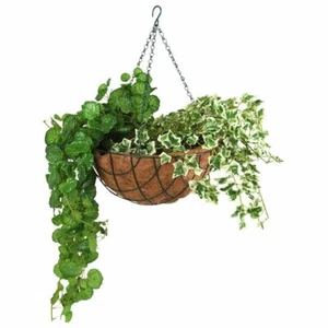 Blumenampel 35cm mit Kokosfaser Pflanzeinlage Hängeampel Hängeschale Pflanztopf - Bild 1 von 2