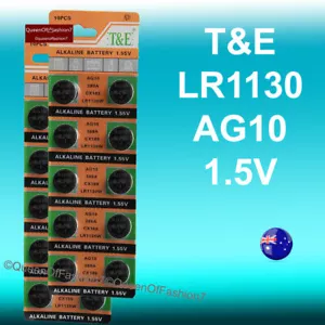 20 x LR1130 TE (AG10/189) Battery Queenof7 1.5V Alkaline Batteries TE - Picture 1 of 1