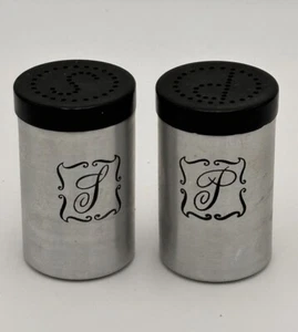 Vintage Aluminum Alpine Italy Salt and Pepper Shakers Retro Cottage Core S&P - Picture 1 of 5