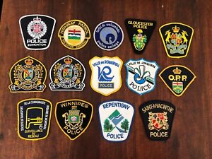 Lot of 14 Canada Police patches ALL DIFFERENTS