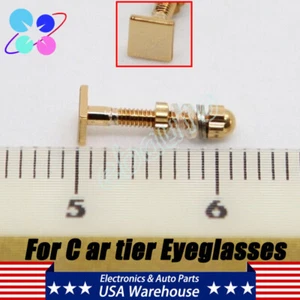 Replace For C ar tier Eyeglasses Frame Gold Small Size Square Screw &Bolt 10.5mm - Picture 1 of 6