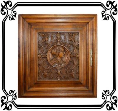 法国古董哥特式手工雕刻木橱柜门 19 号 — 第 1/4 张图片