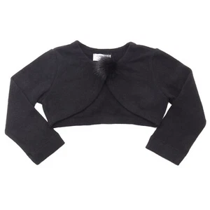 8353AD cardigan bimba girl MONNALISA black sweater kids - Picture 1 of 4
