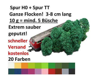 Muwse ohne Dreck ca 5 Büsche Bäume Hecken Rentier- Islandmoos Spur H0/TT - 10g - Bild 1 von 3