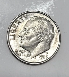 1995-P Roosevelt Dime Double Die Error - Picture 1 of 8