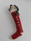 Painted Christmas Holiday Stocking Lapel Pin