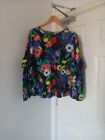 Studio By Preen Striking Multicoloured Floral Print Top Size 14