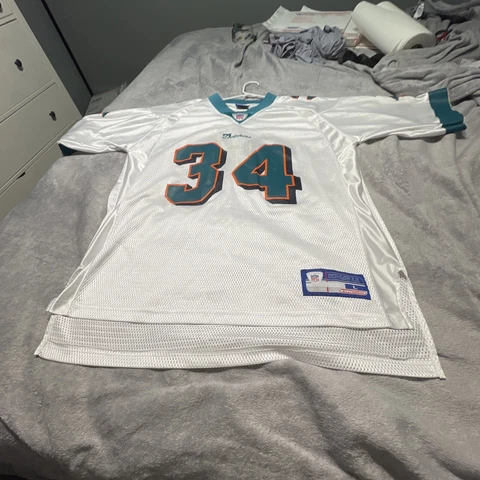 L Ricky Williams Miami Dolphins Jersey Reebok Vintage On Field never worn 24x33” Cover