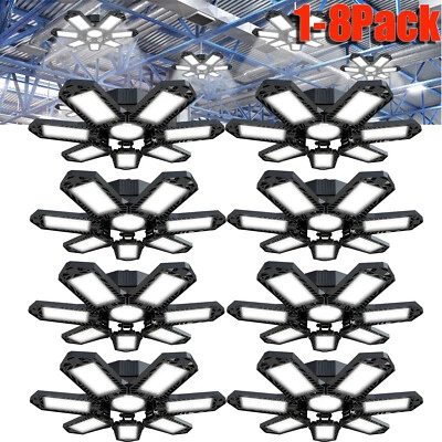 12000000LM LED Garage Light Super Bright Work Shop Ceiling Light Deformable Bulb - Image 1 of 4