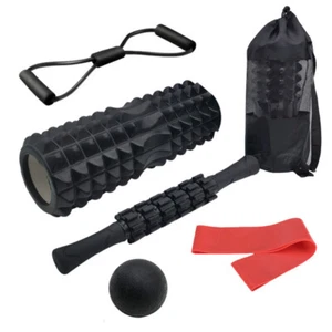 Yoga Massage Roller Foam Roller Ball Spiky Muscle Relief Training Exercise Sets - Picture 1 of 11