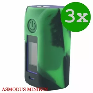 3 x ASMODUS MINIKIN V2 180 W Silikon Schutzhülle Cover Case: Green / Black - Bild 1 von 2