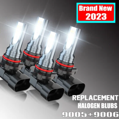 4 件组合 9005 9006 LED 车头灯适用于雪佛兰 Express 2500 3500 1996 - 2018 2019 — 第 1/4 张图片