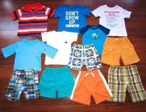 GYMBOREE Okie Dokie TCP Carters ~ Boy's 3T ~ VINTAGE 12 PC T-Shirts & Shorts LOT - Picture 1 of 15