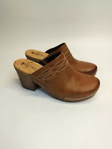 Zoccoli Kork Ease Tina donna taglia 9 mulo pelle marrone slip on tacco comodo - Foto 1 di 8