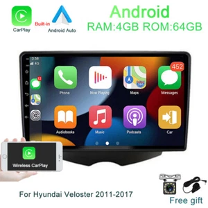 For 2011-2017 Hyundai Veloster radio Apple CarPlay Android 13 Car Stereo GPS BT - Picture 1 of 20