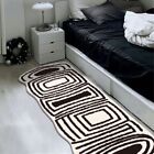 Black and white color matching imitation cashmere carpet home decoration gift