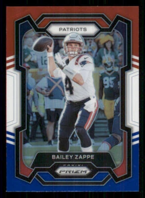2023 Panini Prizm Prizms Red White and Blue #200 Bailey Zappe - Image 1 of 2