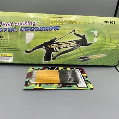 Pistola de ballesta táctica Cobra de 80 lb negra nueva con 12 flechas nueva Foto 1 de 4