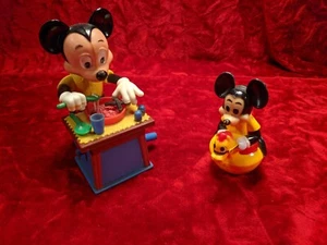 Disney Mickey Mouse Toy Gabriel Wobbler Pasta Eating 70's Hong Kong - Picture 1 of 5
