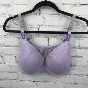 Victorias Secret Bra Womens 36DD Balconette Lined Demi Underwired Purple - Picture 1 of 13