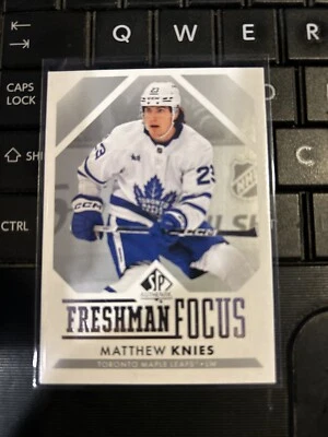 MATTHEW KNIES 2023-24 UD SP AUTHENTIC FRESHMAN FOCUS ROOKIE RC #FF-6 FREE USA SH - Image 1 of 2