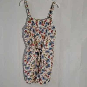 Girl's Floral Print Sleeveless Romper Linen Blend 14-16 Old Navy XL - Picture 1 of 6