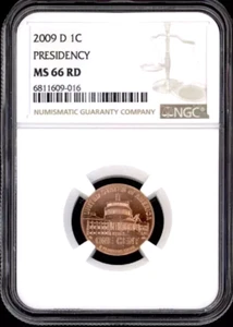 2009-D LINCOLN PRESIDENCY CENT NGC MS66RD UNC DETAILED COIN #AH - Picture 1 of 2