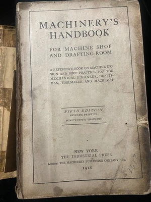Machinery's Handbook for Machine Shop and Drafting Room 5th Ed 1918 - Image 1 of 4