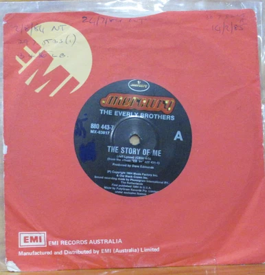 Everly Brothers The Story Of Me Mercury 7 Inch Vinyl Record AU - Image 1 of 4