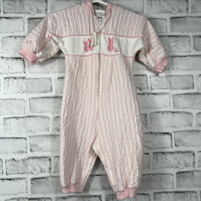 Vintage Baby Dior One Piece Sleeper Hooded 18-20 Lbs 9 Mos. - Image 1 of 4