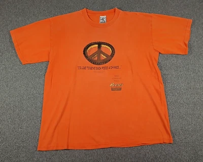 Винтажная футболка Savvy Reese Cups 90-е мужской размер большой одинарный шов мир - Изображение 1 из 4