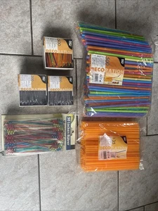 Papstar Set Cocktail Party Set Deko Picker Locken Rührer Strohhalme Plastik Bunt - Bild 1 von 10