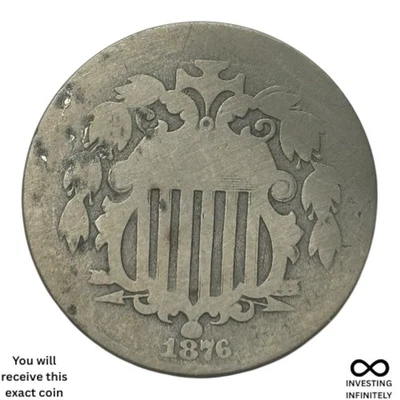1876 Shield Nickel X-1255 - Image 1 of 3