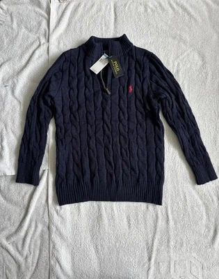 Ralph Lauren 1/4 Zip Sweatshirt Navy Small Brand New With Tags Pullover Jumper - Image 1 of 4