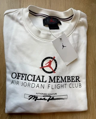 Nueva Sudadera Para Hombres Nike Air Jordan Flight MVP Polar Crew Grande L Blanca DX9647 Foto 1 de 2