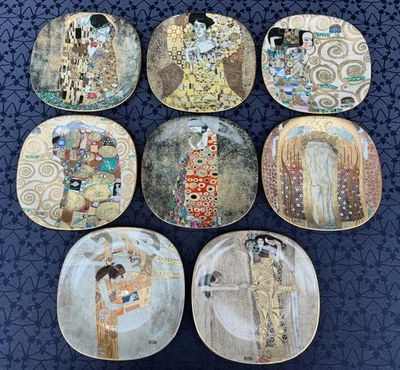 Gustav Klimts Phantastische Meisterwerke Sammelteller Lilien Porzellan - Der Kuß - Bild 1 von 4