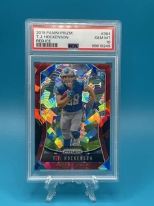 2019 Panini Prizm T.J. Hockenson #364 Red Ice PSA 10 (RC) - Picture 1 of 2