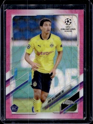 2020-21 Topps Chrome UEFA Jude Bellingham RC Pink X Fractor Rookie #68 Dortmund - Image 1 of 2